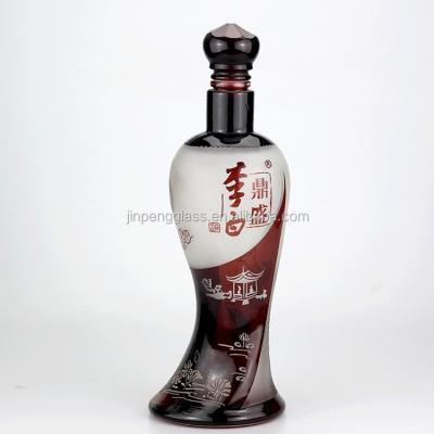 Chine Conception personnalisée Corps féminin Forme spéciale Bouteille d'alcool 1000 ml 750 ml avec surface décale à vendre