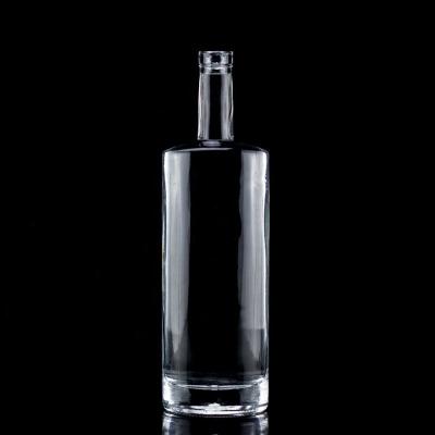 China 1750ml 1000ml Glass Bottles for Liquor Customized Round Vodka Bottle Versatile Usage for sale