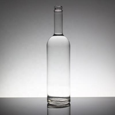 China Grabado en una botella de vidrio de 1 litro con tapa de corcho para vodka de whisky licoroso en venta