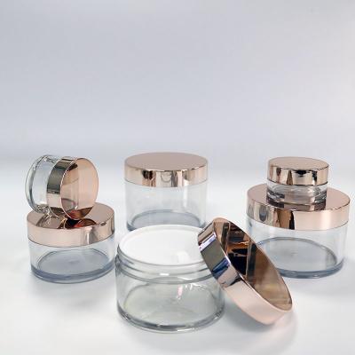 中国 Empty Refillable Screw Cap Glass Cosmetic Jars Customized Logo 5g 10g 15g 30g 50g 80g 100g 200g 販売のため