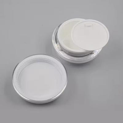 China 15ml 30ml 50ml Cosmetic Skin Care Airless Press Pump Lotion Cream Jar with lids for sale