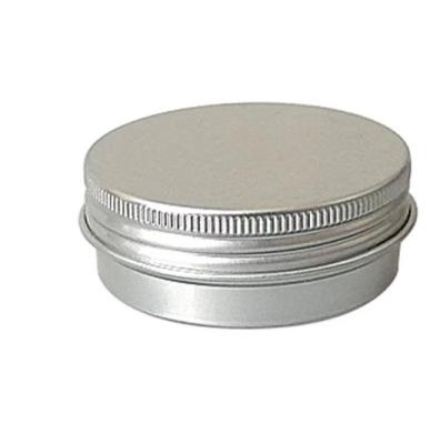 China 30g 52*22 Silver Round Threaded Aluminum Box Sealed Aluminum Box for sale