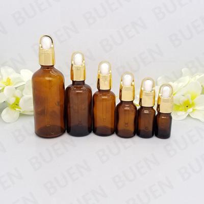 China Gegalvaniseerde Strook rekupereerbare Amber Serum Bottles Essential Oil Te koop