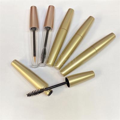 China Vara formada oval PETG plástico 7ml de Matte Rose Gold Mascara Tube With en venta