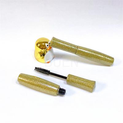 China Silicone Gold Mascara Tube UV Coating Mascara Wand Tubes 10ml for sale