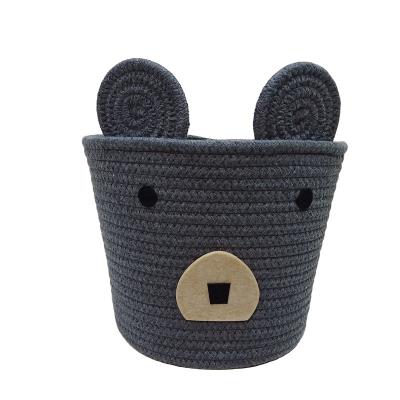 China Viable Factory Direct High Quality Gray Color Bear Shape Storage Basket From Amazon China China for sale