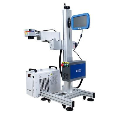 China Auto Focus Water Cooled Laser Marking UV Online Visual Positioning Machine With Touch Screen Flying Laser UV Spotting Machine With Rotary for sale