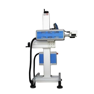 China Factory Price Air Cooled Flight Product 30W 60W 100W Online Flight CO2 Laser Marking Machine For Wooden Bottle for sale