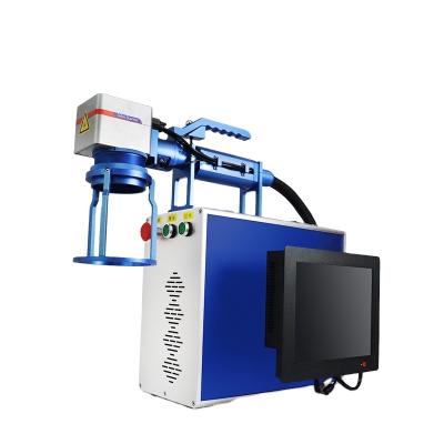 China 50W Air Cooled Easy Carry Handheld Fiber Laser Marking Machine For Logo Metal Jewelry Printing Small Expiry Industry for sale