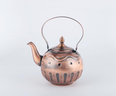 China Stainless Steel-Copper Kettle 1L 2L Volume Embossed Ball Sustainable Embossed Kettle for sale