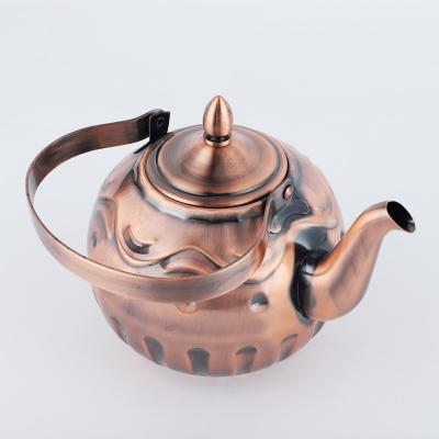 China Modern Sustainable Ball Water Kettle 1L 2L Volume Copper Color Tea Kettle Hot Water Kettle for sale