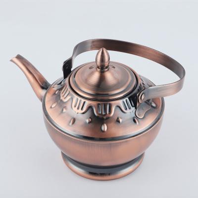 China Sustainable Kitchen Retro Style Stainless Steel Water Kettle Teapot Copper Kettle Sets Water Kettle Jug for sale