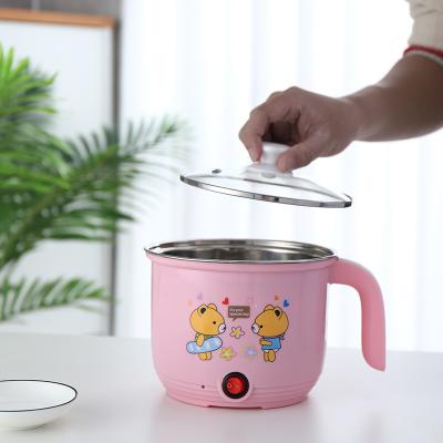 China SS+PC Mini Electric Cooking Pot Food Steamers Pot Household 18cm Soup Pot Cookware for sale