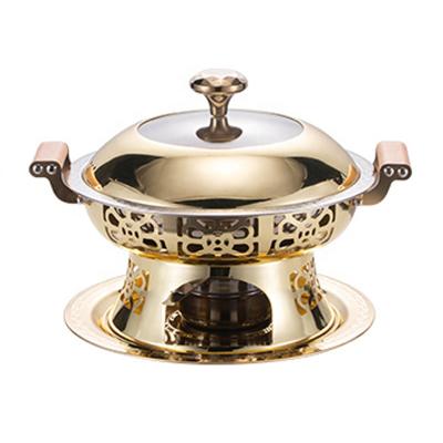 China Hot Stocked Alcohol Stove Pot Restaurant Serving Chafing Dish 304 Stainless Steel Chafing Dish Buffet Stove for sale