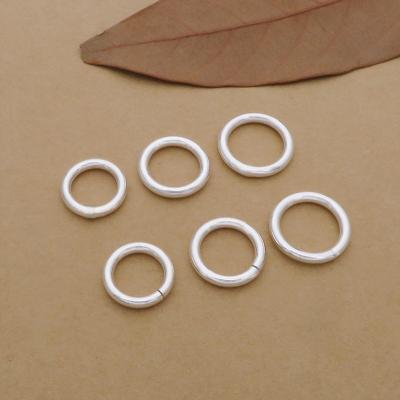 China Fashion Genuine Plain Plain S925 Sterling Silver DIY Silver Accessories Wholesale Silver Jump Ring Connecting Ring for sale