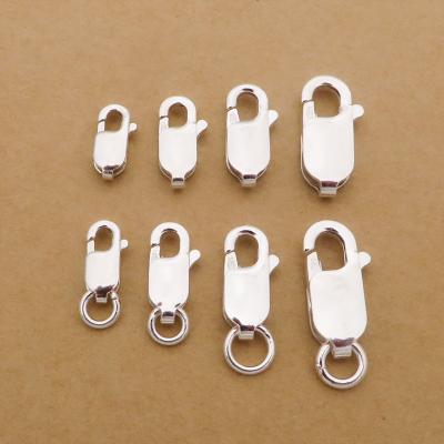 China Simply 925 Jewelry Lobster Buckle Thatsjewelry Plain 925 Sterling Silver Accessories Spring Diy for sale