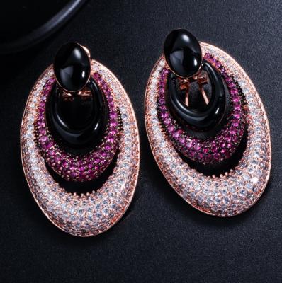 China CLASSIC AAA Zircon Engagement Party Night Out Bridal Wedding Stud Earrings for sale