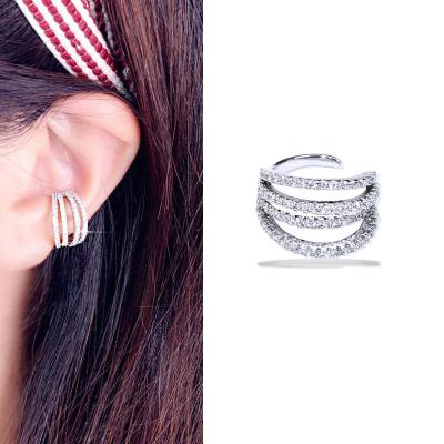 China SHAPE THATSJEWELRY Fashion Personality Temperament Set Multilayer Zircon Single Ear Simple Line Dangling Ear Cuff for sale