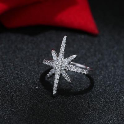 China CLASSIC Hot Fashion Large Star Sparkle Starburst Ring for sale