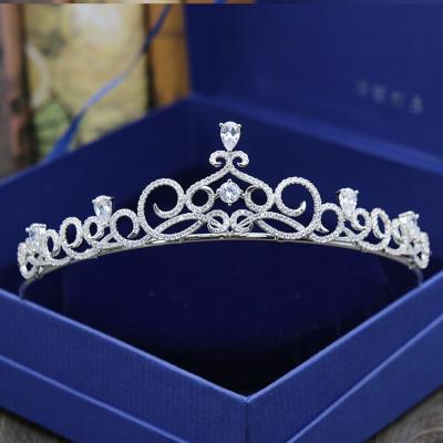 China Bridal Princess AAA CZ Tiara Wedding Crown Queen Crown Pageant Tiara for sale