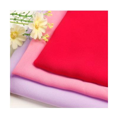 China Factory Direct Sales Viable Chiffon Plain Fabric Dyed Woven Chiffon Fabric for sale