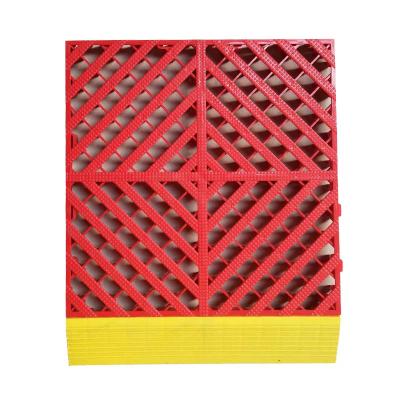 China Plastic Splicing Splicing Car Wash Floor Mat Floor Ground Grid Plate Shop Floor Anti-Slip Car Wash House Grid Plate 4s Floor Drainage Grill for sale