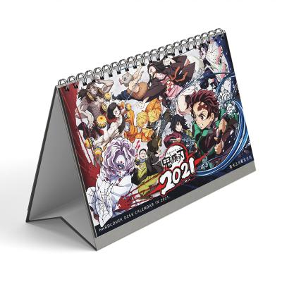 China 2021 Monthly Desktop Calendar Japanese Anime Wall Calendar 2021 Japan Anime Demon Slayer Wholesale Office January-December Calendar for sale