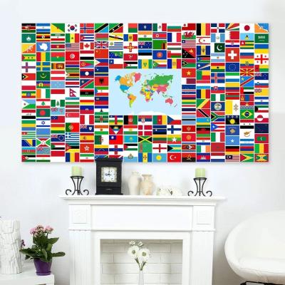 China Custom Printing Polyester Hanging All Country Wall Flag Banner World International Flag Living Room Home Decoration for sale