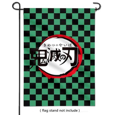 China Japanese Anime Demon Slayer Garden Kimetsu Hanging Flag No Yaiba Banner For Indoor Outdoor Yard Festival Decoration Flag for sale