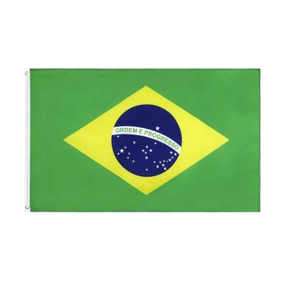 China Wholesale High Quality Custom Super-Poly Indoor Brazilian Outdoor Decor Cheerleader Soccer Banners National Flag 3*5 FT Brazil Display Flag for sale