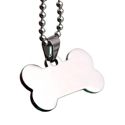 China Cheap Custom Aluminum Souvenir Stainless Steel Metal Blank Dog Tag Blank Bone Shaped Dog Tag Dog Name ID Tag for sale