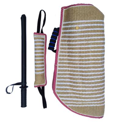 China Stocked Whip Agitation Stick Pet Interactive Dog Training Large Arm Sleeve Professional Biting Jute Strong Training Equipment for sale