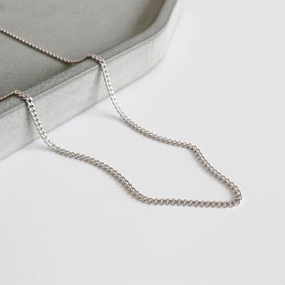 China Professional Manufacturer CLASSIC Silver Chain Necklace Sterling Silver Mens Necklace Chain for sale