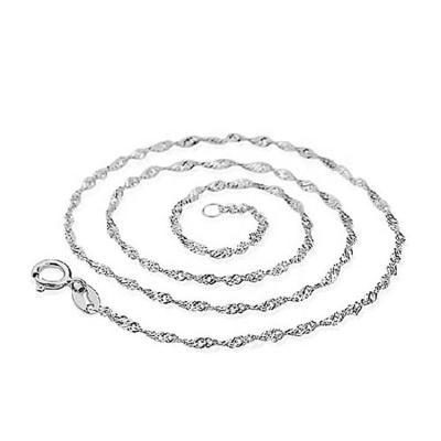 China TRENDY Silver Necklace Water Wave Chain With Silver Pendant for sale