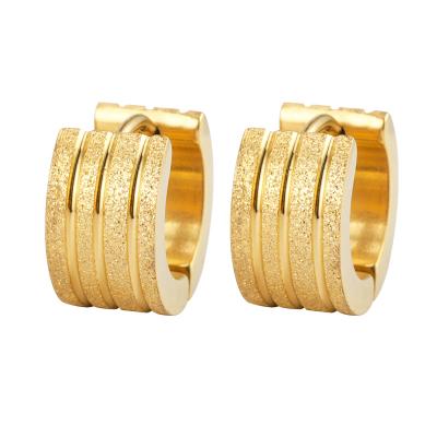 China FASHIONABLE Minimal Clip On Earrings Gold Plated Jewelry With Shiny Surface for sale