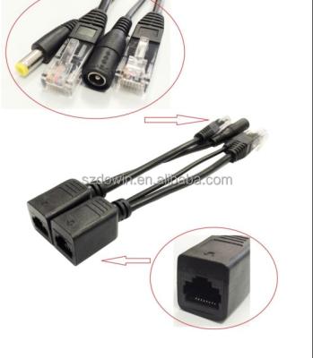 China Power 5V 12V POE Camera Adapter Cable RJ45 POE Injector POE Splitter for sale