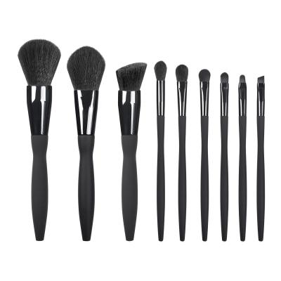 China Have the diammond at the end of the cosmetic brush 9pcs Diamond Professional Makeup Brush Set of single handle handle black for sale