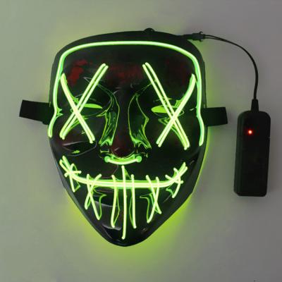 China Hot Selling Halloween Neon Mask PVC Party Mask LED Praise Neon Mask for sale