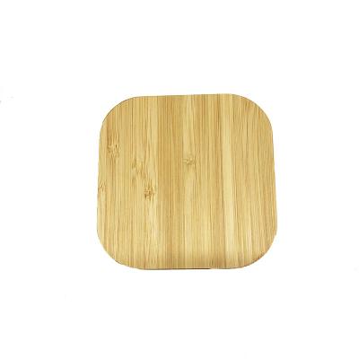 China Ultra Thin Fast Charging 5W 10W 15W Mobile Phone Bamboo Wood Wireless Charger For Phones Bamboo Wood Wireless Charging Pad for sale