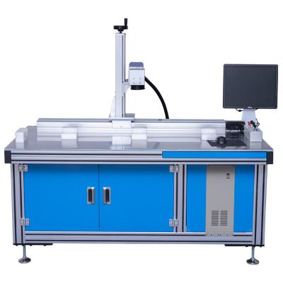 China China Supplier Custom Air-cooled Large Size Fiber Laser Marking Machine with Moving X-axis System for Big Big Size Marking for sale