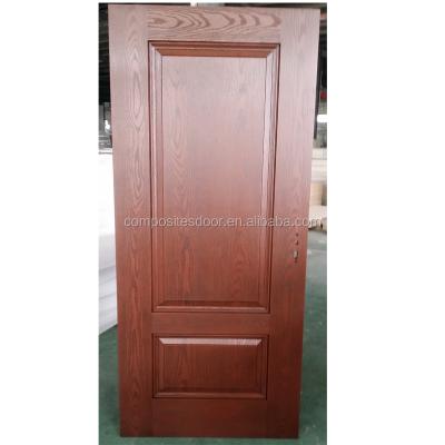 China Solid Swing Premium Fiberglass Door Walnut Texture SMC Door PVC Bathroom Door Design for sale