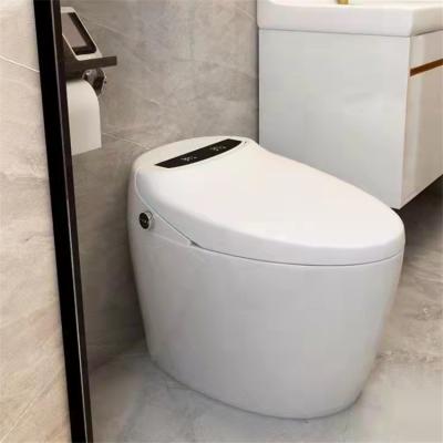 China Modern electric one piece luxury smart bathroom toilet automatic closestool 110V/220V automatic operation WC bowl with bidet for sale