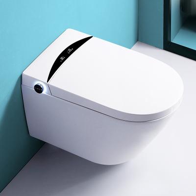 China Automatic Operation Luxury Modern Wall Mounted Electronic Hidden Cistern Wall Hung Smart WC Smart Toilet Bathroom Toilet With Bidet for sale