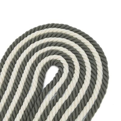 China Racron Latest 3 Strand Cotton Round Laces 8mm Wide Rope Suitable For AJ Board Climbing Casual Shoes Laces for sale