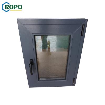 China AWA Magnetic Screen And WERS Certified Tilt And Turn PVC House Glaze Glass Double Windows for sale