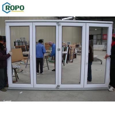 China Modern NZS4211 UPVC Bi Vinyl Patio Hinge Insulated Folding Door in China for sale