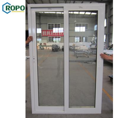 China AS2208 Modern Living Room PVC Soundproof Terrace Laminated Exterior Cheap Glass Slide Door Design for sale