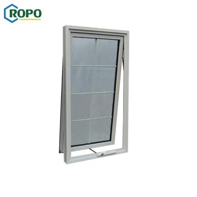 China Magnetic Waterproof Screen AS2047 Bathroom Heat Insulated Modern Aluminum Awning Window With Grille for sale