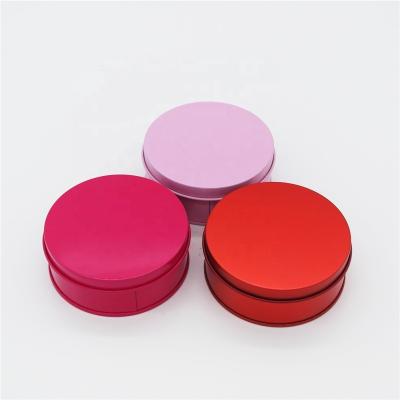 China Recycled Materials Wedding Gift Round Empty Aluminum Tin Box For Candy for sale