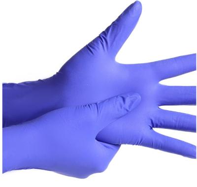 China hot selling medical blue nitrile work gloves for sale